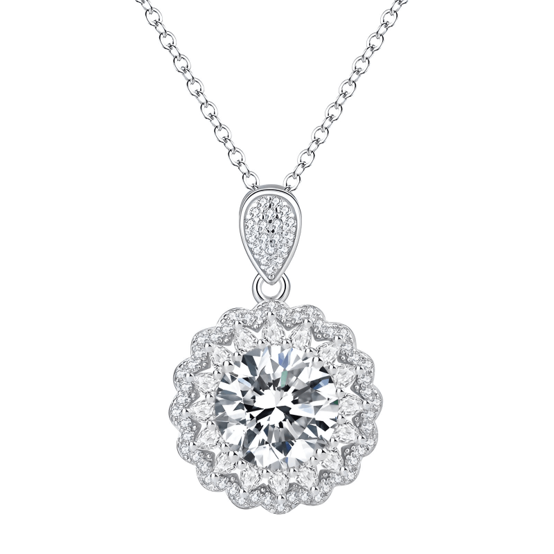 5-Carat Luxury Diamond Inlaid Zircon Necklace, Ring & Earrings Set Bridal Wedding Accessories Elegant, High-End Jewelry Gift Set