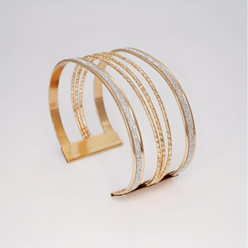 High-End Frosted Geometric Hollow Open Bracelet Stylish, Adjustable Jewelry for Women, Versatile for Any Occasion