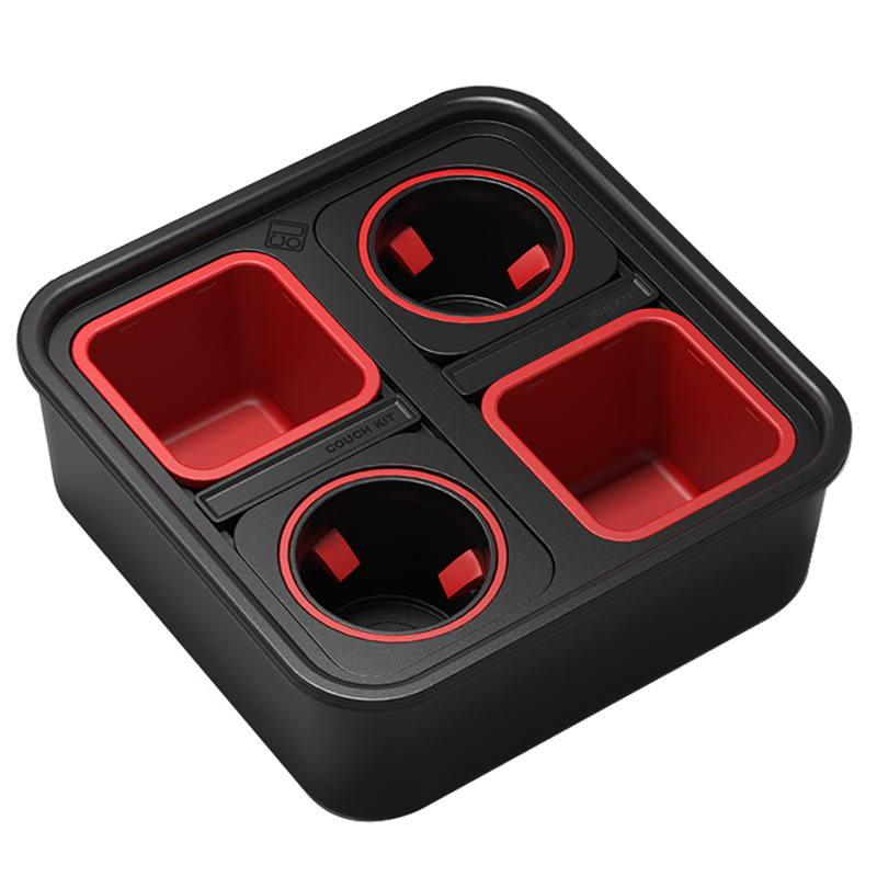 Large Capacity Modular Snack Box with Gyroscopic Cup Holder