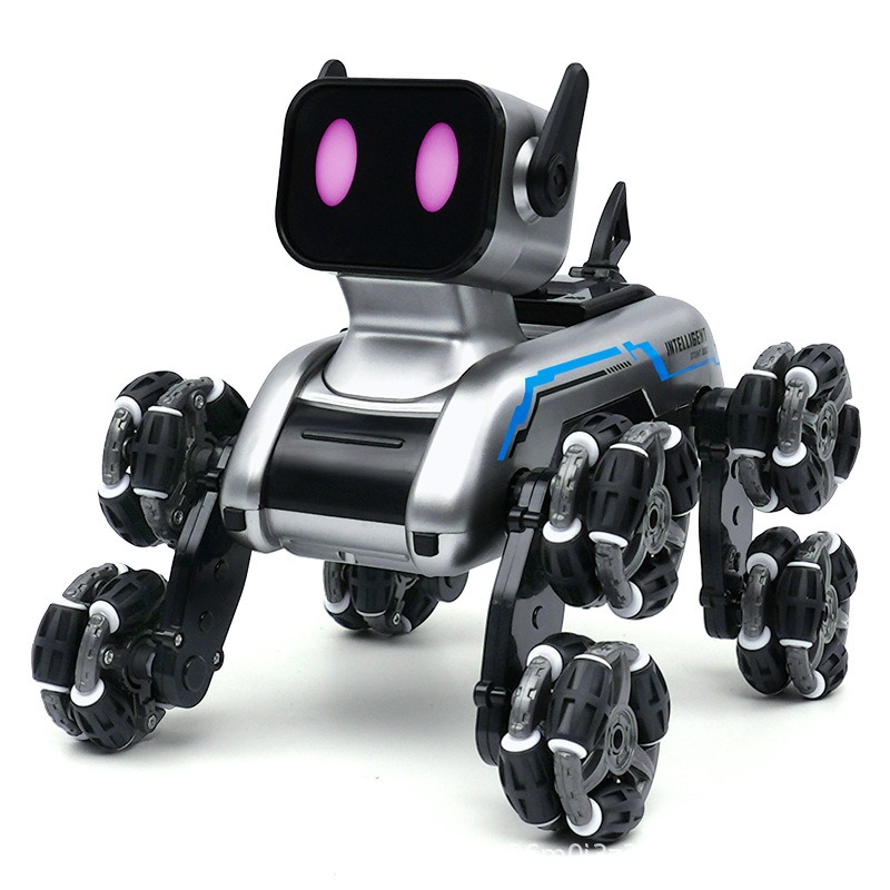 Children Remote Control Eight Wheel Stunt Car Mechanical Dog With Electric Watch Induction And Intelligent Robot Toy