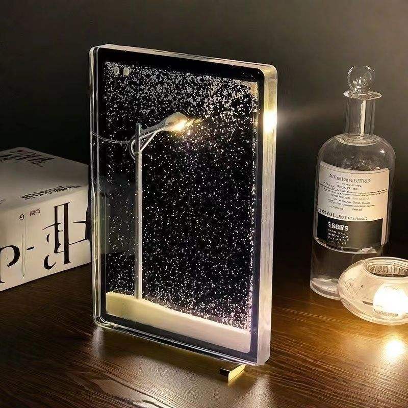 Snow Scene DIY Atmosphere Lamp –Handmade Night Street Light Gift for Girlfriend