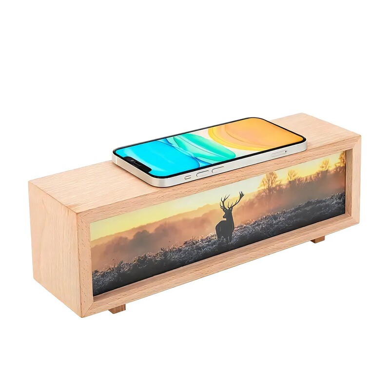 Creative Light Painting Night Light Wireless Charging Bedside Lamp, Atmosphere Lighting for Bedroom Ornaments Ideal Gift Choice