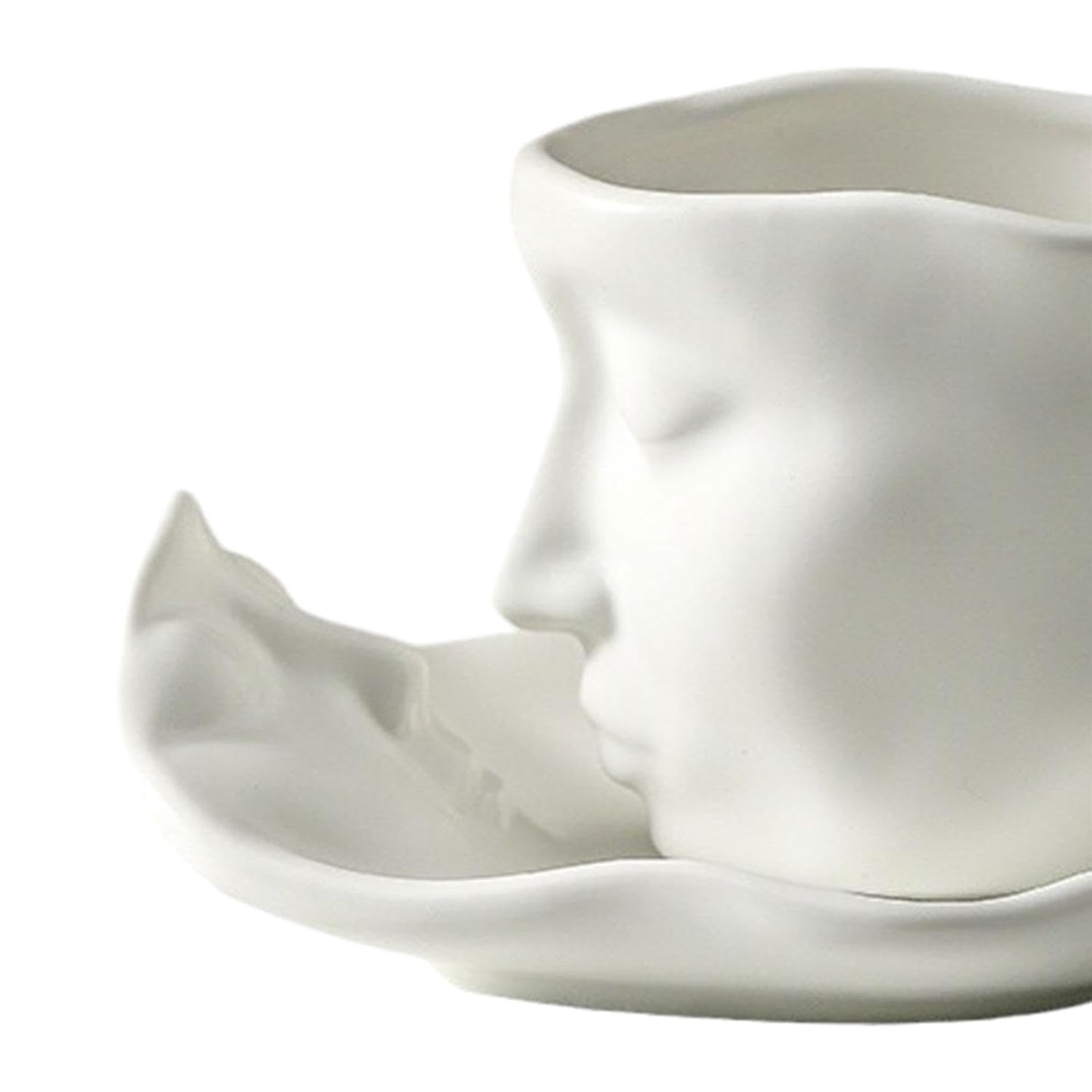 Kiss Face Ceramic Mug Modern Multi-Functional Cups for Tea Coffee Milk and Water Perfect Valentine's Day and Wedding Gifts 100ML and 260ML