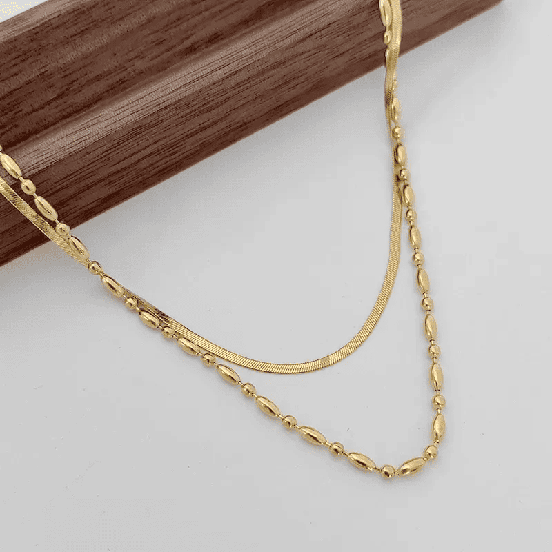 Stainless Steel Multi-Layer Necklace Non-Fading Stacked Versatile High-End Celebrity Fashion Party Wear Jewellery