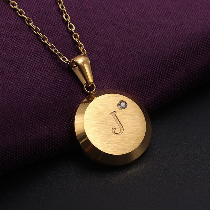 Gold Letter Pendant Necklace Personalized Initial Jewellery for Women,Men Stylish and Meaningful Gift Perfect both party and ethnic wear jewellery.