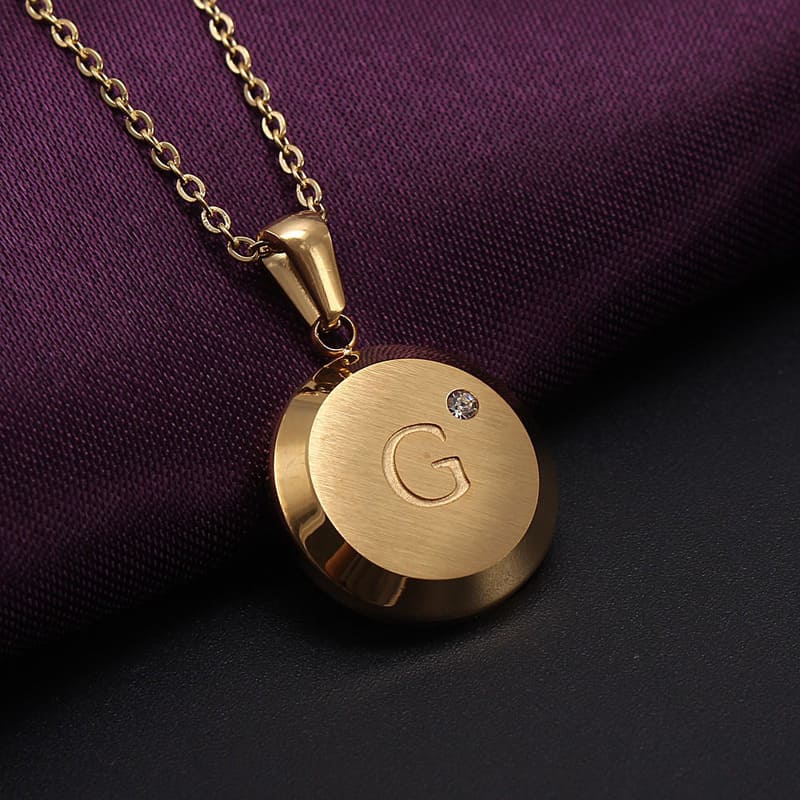 Gold Letter Pendant Necklace Personalized Initial Jewellery for Women,Men Stylish and Meaningful Gift Perfect both party and ethnic wear jewellery.