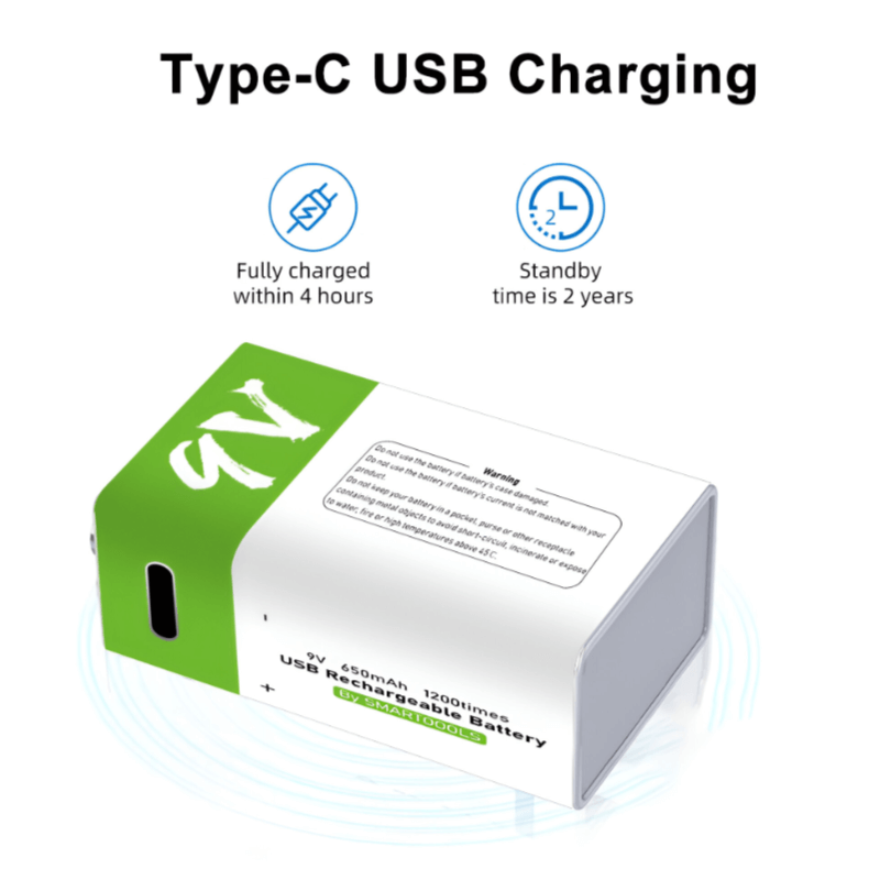 9V rechargeable battery