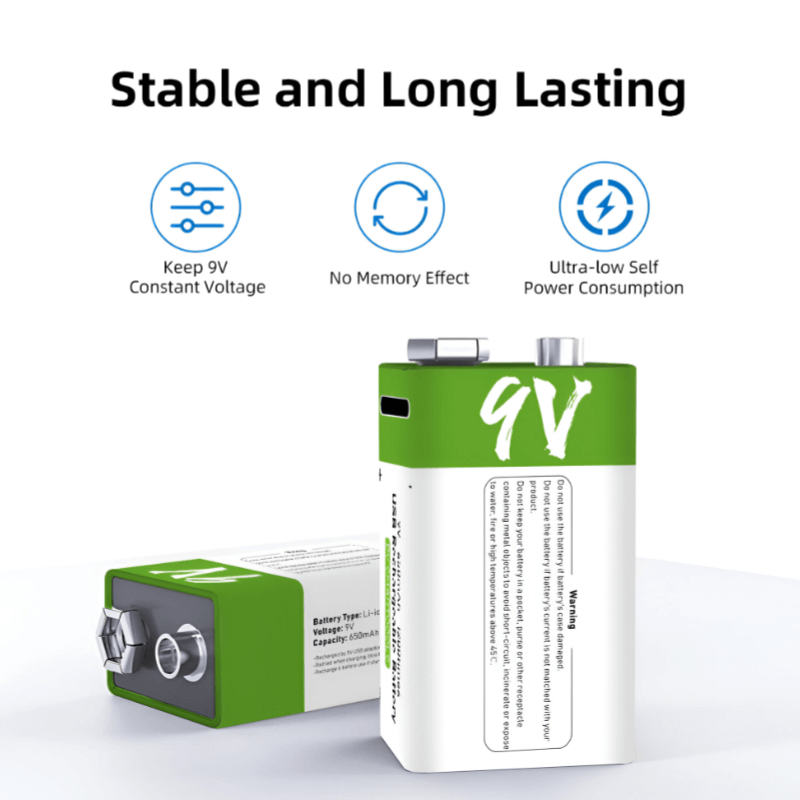 9V rechargeable battery