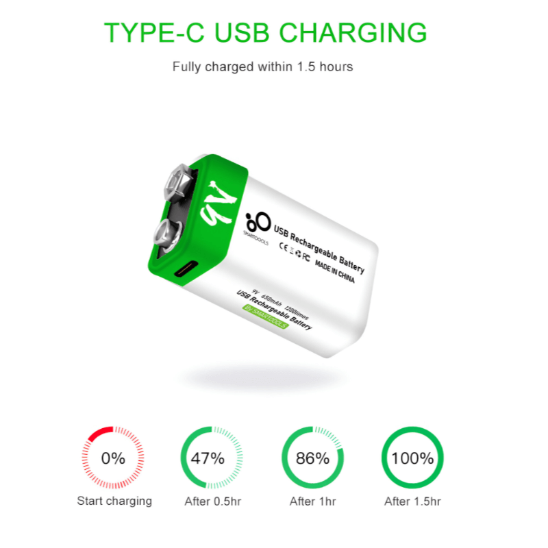 9V rechargeable battery